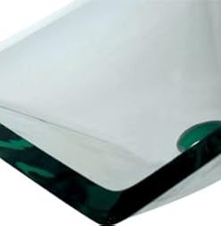 KRAUS GVS-901-19mm Aquamarine Square Clear Glass Vessel Sink 2