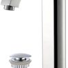 KRAUS Ramus™ Single Handle Vessel Sink Bathroom Faucet with Pop-Up Drain in Chrome, KVS-1007CH-PU-10CH