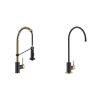 KRAUS Bolden Touchless Sensor Pull-Down Kitchen Faucet Bundle with PuritaTM Single Handle Drinking Water Filter Faucet, Brushed Brass/Matte Black