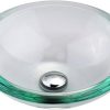 KRAUS Round Blue Glass Vessel Bathroom Sink, 16 1/2 inch GV-204 4