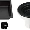 KRAUS Bellucci Workstation 33 in. Drop-In Granite Composite Single Bowl Kitchen Sink in Metallic Black with Accessories with WasteGuard™ Continuous Feed Garbage Disposal, KGTW2-33MB-100-75MB 3