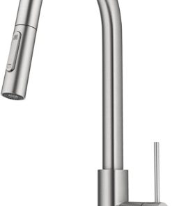 KRAUS Oletto Contemporary Pull-Down Single Handle Kitchen Faucet in Spot Free Stainless Steel, KPF-3104SFS