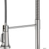 KRAUS Sellette Traditional Spot Free Stainless Steel Single Handle Pull-Down Kitchen Faucet with Deck Plate, KPF-1682SFS 4
