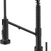 KRAUS Urbix Industrial Pull-Down Single Handle Kitchen Faucet in Matte Black, KPF-3126MB 4