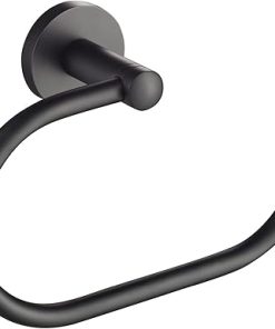 KRAUS Elie Bathroom Towel Ring, Matte Black Finish, KEA-18825MB