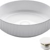 KRAUS Viva™ Square White Porcelain Ceramic Vessel Bathroom Sink, 15 5/8 in. L x 15 5/8 in. W x 5 1/8 in. H, KCV-202GWH 3