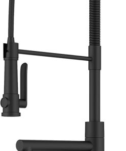 KRAUS Artec Pro Commercial Style 2-Function Single Handle Pull Down Kitchen Faucet with Pot Filler in Matte Black, KPF-1605MB