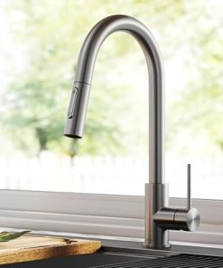 KRAUS Oletto Contemporary Pull-Down Single Handle Kitchen Faucet in Spot Free Stainless Steel, KPF-3104SFS 2
