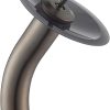 KRAUS Tall Waterfall Bathroom Faucet for Vessel Sink with Clear Brown Glass Disk, Satin Nickel KGW-1700SN-BRCL 3