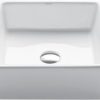 Kraus KCV-341-ORB Modern Elavo Ceramic Small Round Vessel Bathroom Sink with Pop Up Drain, Oil Rubbed Bronze/White 3