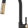 KRAUS Bolden 18-Inch Single Handle Commercial Style Pull-Down Kitchen Faucet with Soap Dispenser in Matte Black, KPF-1610MB-KSD-43MB 3