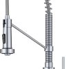 KRAUS Britt Commercial Style 2-Function Single Handle Pull Down Kitchen Faucet in Spot-Free Stainless Steel, KPF-1693SFS 3