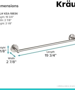 KRAUS Elie 18-inch Bathroom Towel Bar, Brushed Nickel Finish, KEA-18836BN 2
