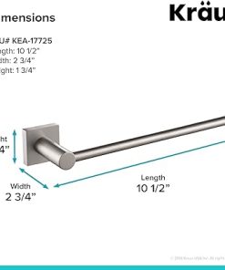 KRAUS Ventus Bathroom Towel Bar, Brushed Nickel Finish, KEA-17725BN 2