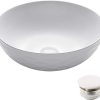 KRAUS Round Clear Glass Vessel Bathroom Sink, 16 1/2 inch GV-101 3