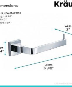 KRAUS Bathroom Accessories – Tissue Holder Without Cover in Chrome 2
