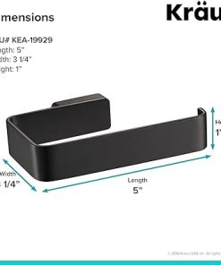 KRAUS Stelios Bathroom Toilet Paper Holder, Matte Black Finish, KEA-19929MB 2