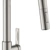 Kraus Oletto Spot Free Stainless Steel Dual Function Kitchen Faucets with Pull Down Sprayer, KPF-2620SFS 3