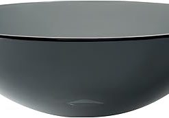 KRAUS Round Clear Black Glass Vessel Bathroom Sink, 14 inch GV-104 2