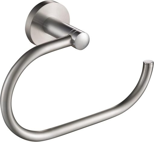 KRAUS Elie Bathroom Towel Ring, Brushed Nickel Finish, KEA-18825BN