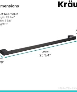 KRAUS Stelios 24-inch Bathroom Towel Bar, Matte Black Finish, KEA-19937MB 2