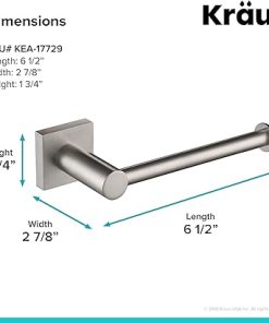 KRAUS Ventus Bathroom Toilet Paper Holder, Brushed Nickel Finish, KEA-17729BN 2