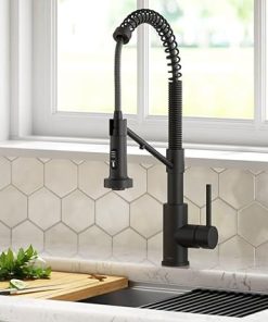 Kraus Bolden 2-in-1 Pull-Down Single Handle Kitchen Sink Filter Water Faucet for Reverse Osmosis or Water Filtration System in Matte Black, KFF-1610MB 2