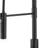 KRAUS Torak Pull Down Kitchen Faucet in Spot-Free Brushed Brass/Matte Black with 2 Function Sprayer, Pre-Attached Water Lines, and Mounting Hardware, KPF-2840SFBBMB 3
