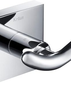 Kraus Ventus Bathroom Robe and Towel Double Hook, Chrome Finish, KEA-17702CH