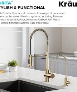 KRAUS Purita 100% Lead-Free Kitchen Water Filter Faucet in Brushed Gold, FF-100BG 2