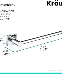 KRAUS Ventus Bathroom Towel Bar, Chrome Finish, KEA-17725CH 2