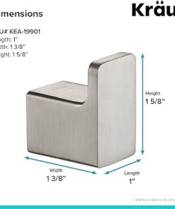 Kraus Stelios Bathroom Robe and Towel Hook, Brushed Nickel Finish, KEA-19901BN 2