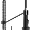 Kraus KPF-1673SFSMB Nolen Dual Function Pull, Faucets for Kitchen Sinks, Single-Handle, 16 3/8 Inch, Spot Free Stainless Steel/Matte Black 3