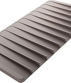 Kraus Self-Draining Silicone Dish Drying Mat or Trivet for Kitchen Counter in Brown, KDM-10BR