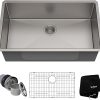 KRAUS Kore Workstation 32-inch Undermount 16 Gauge Stainless Steel Kitchen Sink, Single Bowl Kitchen Sink with Accessories, KWU110-32 3