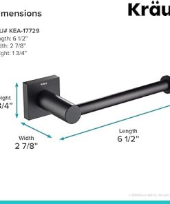 KRAUS Ventus Bathroom Toilet Paper Holder, Matte Black Finish, KEA-17729MB 2