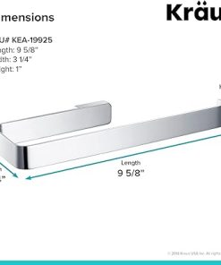 KRAUS Stelios Bathroom Towel Ring, Chrome Finish, KEA-19925CH 2