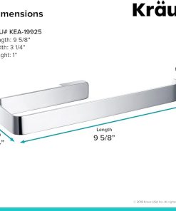KRAUS Stelios Bathroom Towel Ring, Chrome Finish, KEA-19925CH 2