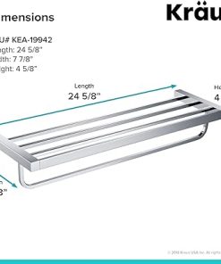KRAUS Stelios Bathroom Shelf with Towel Bar, Chrome Finish, KEA-19942CH 2