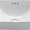 KRAUS Elavo Square Semi-Recessed Vessel White Porcelain Ceramic Bathroom Sink with Overflow, 16 1/2 inch KCR-281 3