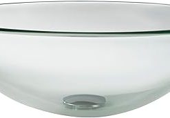 KRAUS Round Clear Glass Vessel Bathroom Sink, 16 1/2 inch GV-101 2