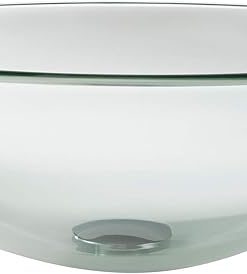 KRAUS Round Clear Glass Vessel Bathroom Sink, 16 1/2 inch GV-101 2