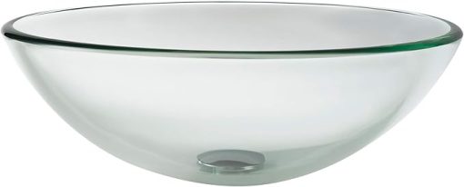 KRAUS Round Clear Glass Vessel Bathroom Sink, 16 1/2 inch GV-101 - Image 2