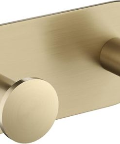 Kraus Elie Bathroom Robe and Towel Rack with 2 Hooks in Brushed Gold, KEA-18803BG