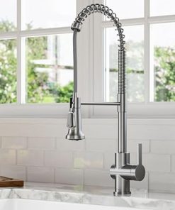 KRAUS Britt 2nd Gen Commercial Style Pull-Down Single Handle Kitchen Faucet in Spot Free Stainless Steel, KPF-1691SFS 2