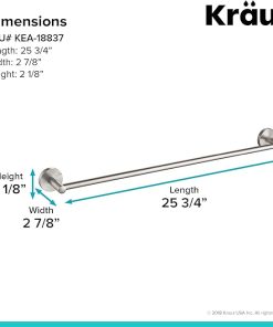 KRAUS Elie 24-inch Bathroom Towel Bar, Brushed Nickel Finish, KEA-18837BN 2