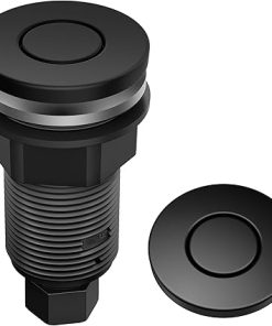 KRAUS Flat-Top Garbage Disposal Air Switch Button in Matte Black, KWDB-20MB