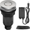 KRAUS WasteGuard 3/4 HP Ultra-Quiet Garbage Disposal with Quick Connect, Kitchen Sink Drain Cover, Power Cord and Flange Included, KWD100-75MBL 3