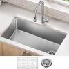 Kraus KHU100-32 Standart PRO 16 Gauge Undermount Single Bowl Stainless Steel Kitchen Sink, 32 Inch 4