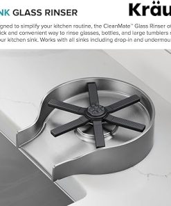 KRAUS CleanMate Glass Rinser for Kitchen Sink in Spot-Free Stainless Steel Finish, KGR-500SFS 2